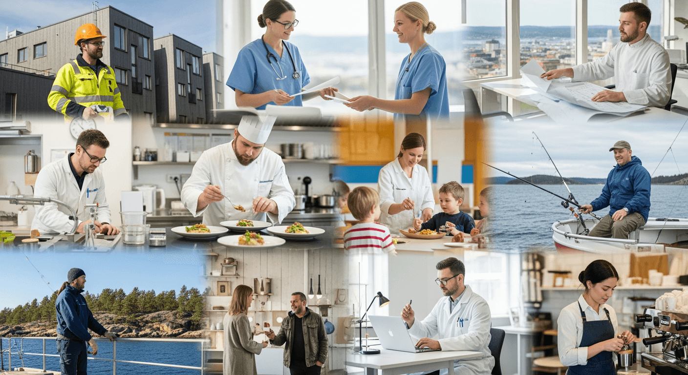 Svenska yrkespersoner i olika branscher